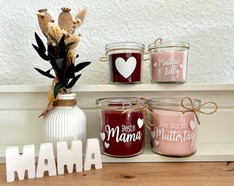 Personalisierte Duftkerze im Glas | Geschenk für Mama | Muttertag Kerze mit Namen | Beste Mama Kerze | Muttertagsgeschenk