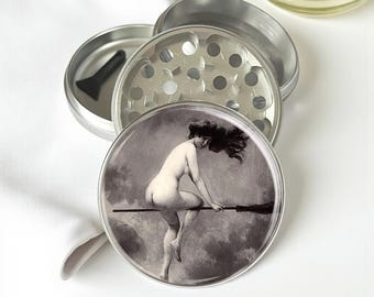 Gothic Witch Herb Grinder - Aluminum Spice Grinder