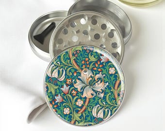 William Morris Prints Art Herb Grinder - Aluminum Spice Grinder