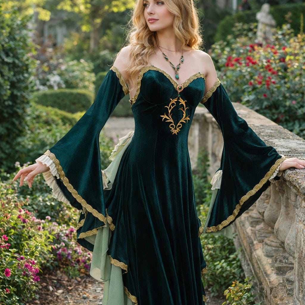 Green Gothic Dress - Etsy