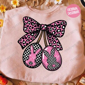 Leopard Checkered Easter Bunny PNG (Instant Download) image 6