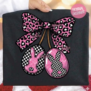Leopard Checkered Easter Bunny PNG (Instant Download) image 11