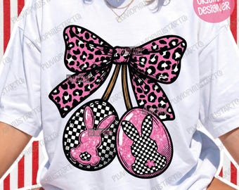 Leopard Checkered Easter Bunny PNG (Instant Download)