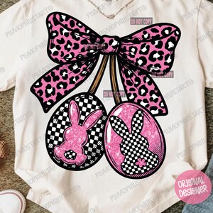 Leopard Checkered Easter Bunny PNG (Instant Download) image 12