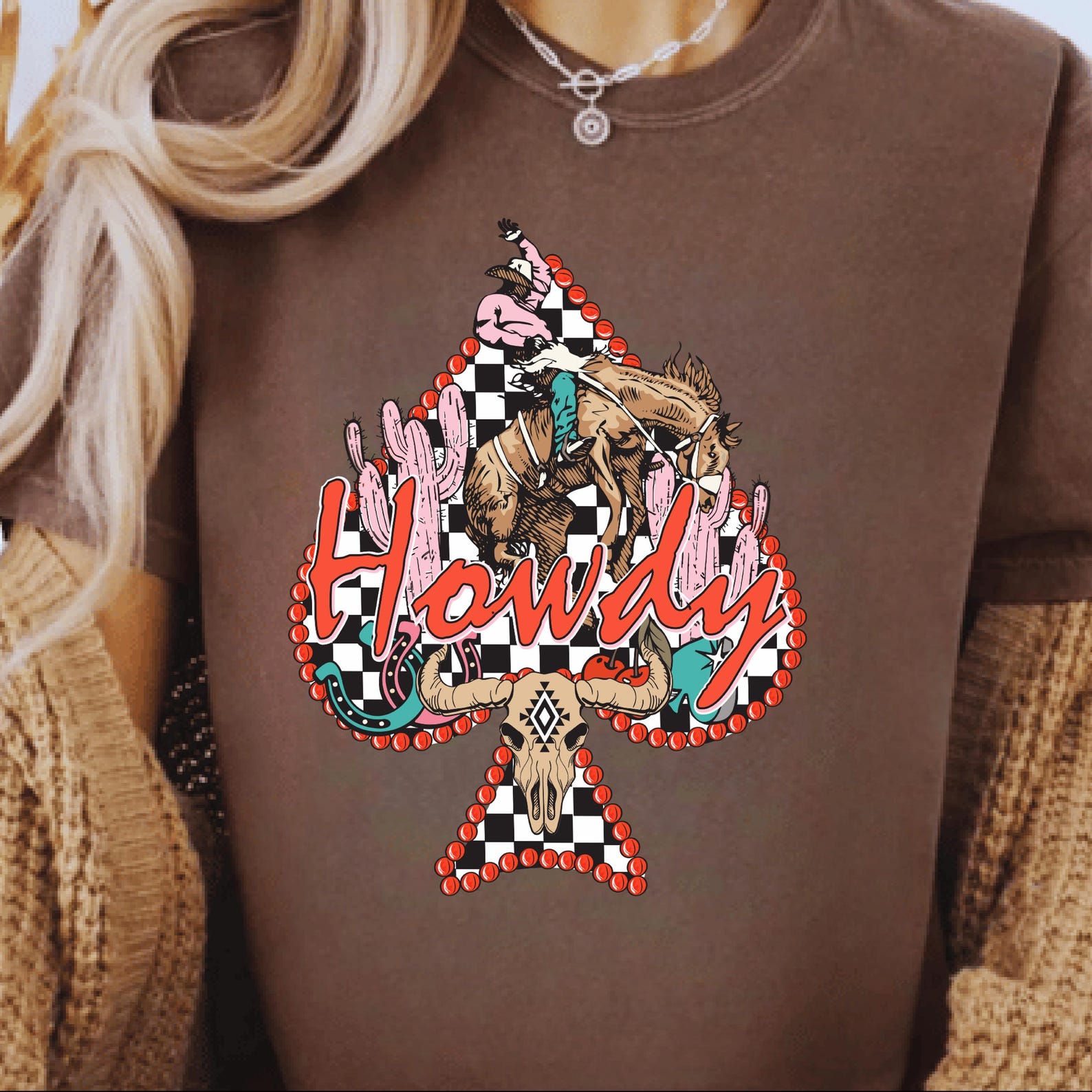 Howdy Rodeo PNG, Western Cowboy Png, Checkered Western Rodeo Png ...