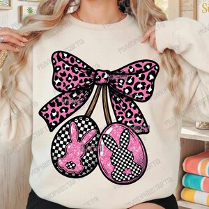Leopard Checkered Easter Bunny PNG (Instant Download) image 5