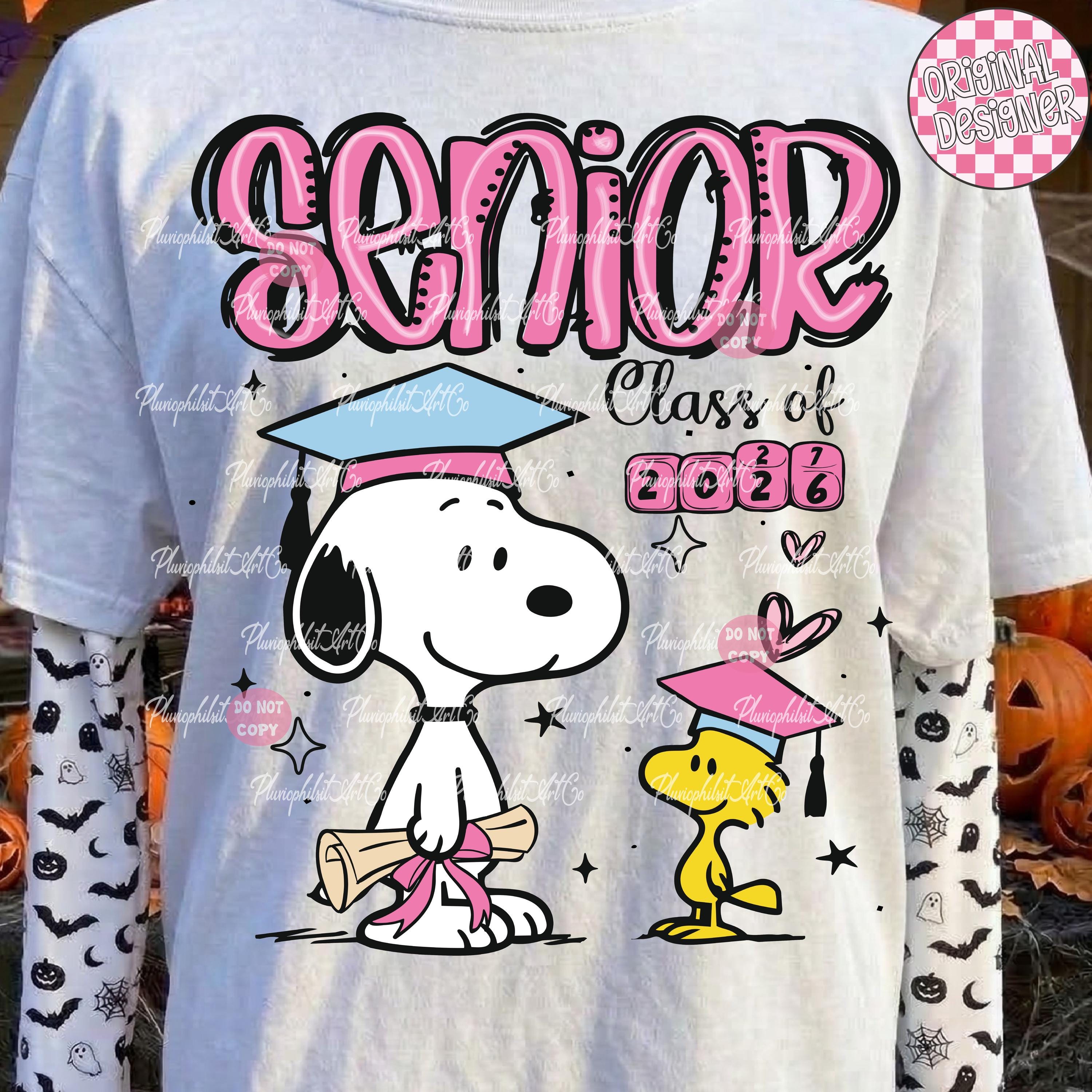 Snoopy Senior 2026 Png Class of 2026 Digital Download Preppy Graduation ...