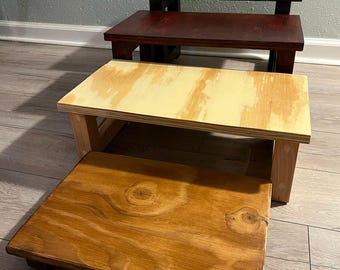 Comedero para perros de estilo rústico moderno / Mesa de comida para perros rústica / Soporte elevado para comederos para perros / Estación de comida para perros / Mesa para perros de estilo rústico / Comedero elevado para perros