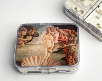 Birth of Venus by Sandro Botticelli Portable Pill Box With Pill Cutter