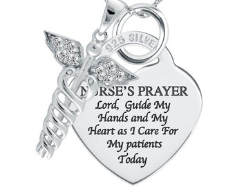 Nurse's Prayer Necklace - nurses prayer pendant - nurses graduation gift - OFFICIAL & ORIGINAL