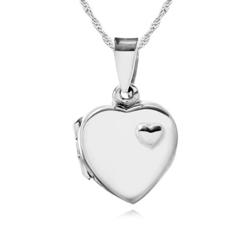 Ladies/childs Small Heart Locket Necklace 925 Sterling Silver Etsy
