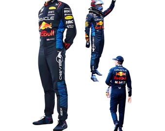 Custom F1 Racing Suit: Red bull Max Verstappen Replica , Go Kart Costume
