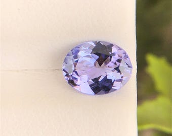Natural Tanzanite Gemstone Oval, 1.3 Ct Blue Loose Gemstone From Tanzania.