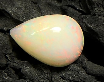 Natural Ethiopian Opal Loose Gemstone, 1.30, Ct Rainbow Fire Opal Cabochon For Jewelry Making