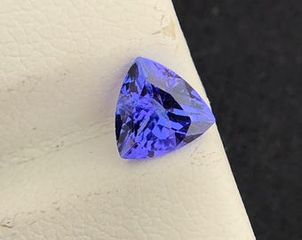 AAA Quality Blue Tanzanite Gemstone 6.20 MM Trillion Certified Natural Loose Gemstone Form Tanzania