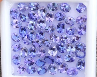 Natural Tanzanite Lot | 3x4 MM Oval AA Violet Blue Tanzanite Gemstone