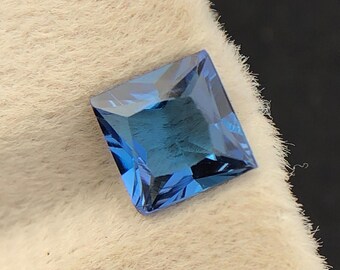 Natural Navi Blue Tanzanite Princess Square Cut, 5.90 MM Loose Tanzanite Gem For Elegant Designs
