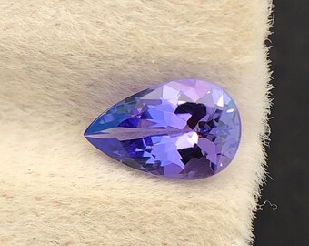 Natural Purple Blie Tanzanite Pear, 8x5 MM Approx Attractive Tanzanite Gem, Healing Stone