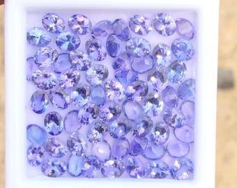 Natural Tanzanite Oval Lot | 4x5 MM AA Violet Blue Tanzanite Gemstone