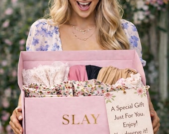 SLAY' Caja de ropa femenina / Estilo boutique / Blusas y vestidos de moda (Cumpleaños, Día de la Madre)