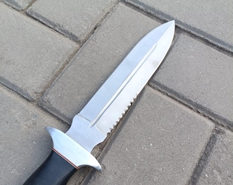 Cuchillo serrado hecho a mano, mango decorativo, regalo de cumpleaños, regalo de Navidad