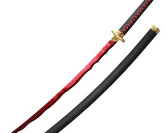 Réplica de la espada Río de Sangre, accesorio decorativo hecho a mano, adorno para el hogar.