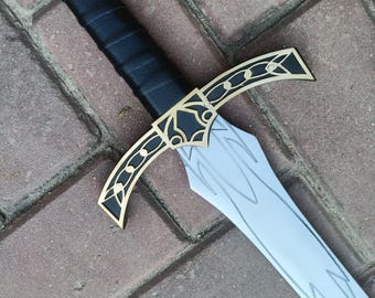 Decoración de la espada Goldryn de Trono de Cristal, artículo de colección de fantasía hecho a mano, pieza de exhibición de 91 cm (36")