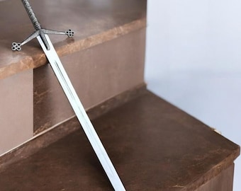 Espada Claymore escocesa hecha a mano / Pieza decorativa medieval / Regalo coleccionable de las Highlands