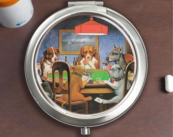 Dog Friend in Need Silver Pill Box - Pill,Vitamin,Candy,Jewelry Storage