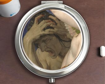 Venus and Cupid Silver Pill Box - Pill,Vitamin,Candy,Jewelry Storage