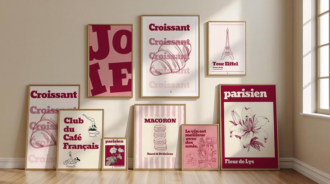 French Printable Wall Art| French Vibes Poster Set | Paris Inspired ...
