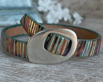 leather covered buckle