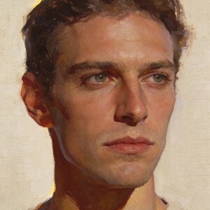 Portret mężczyzny na zamówienie, realistyczny obraz olejny na płótnie, sztuka pamiątkowa