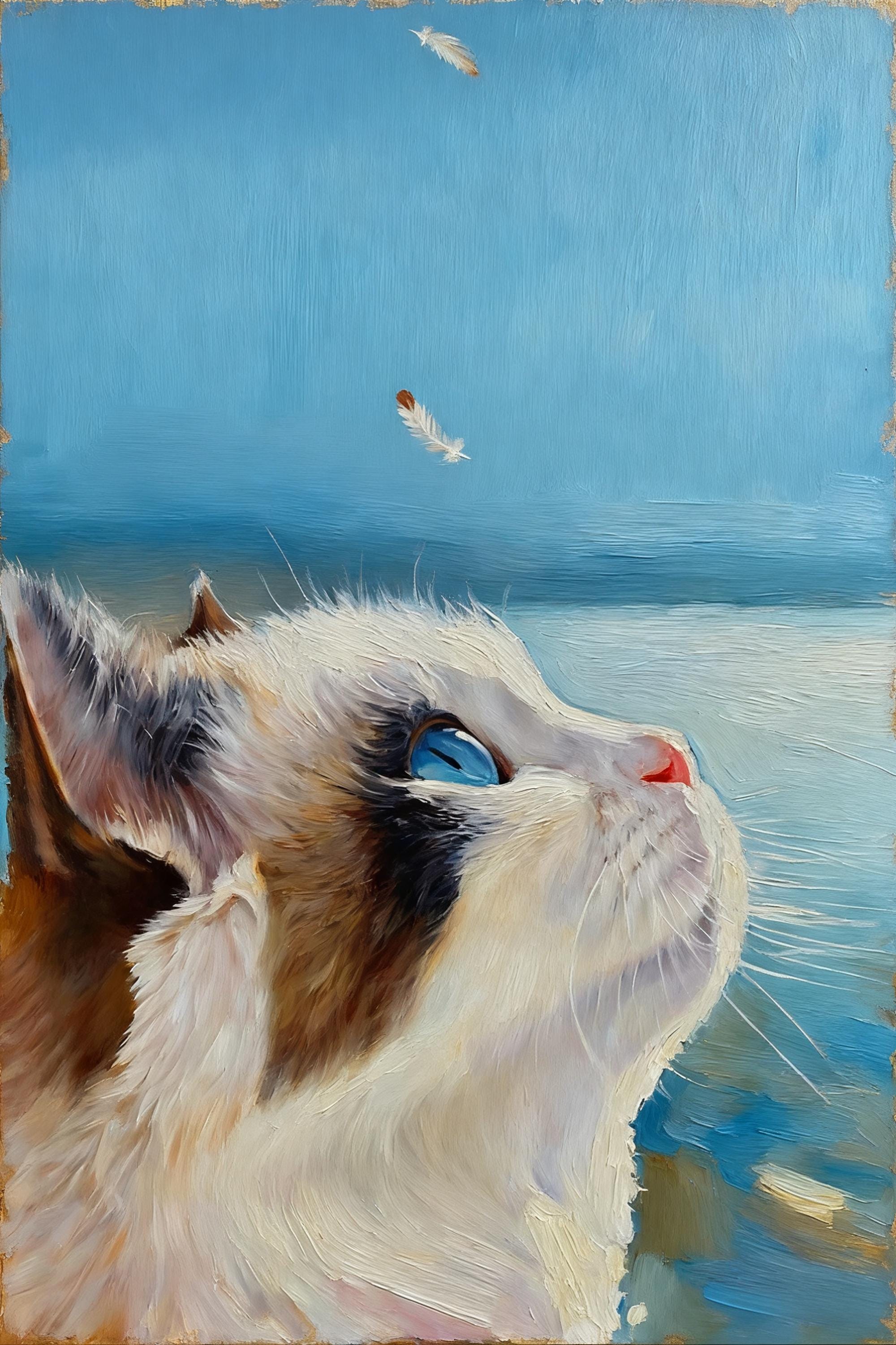Custom Cat Portrait, Original Oil Painting on Canvas, Pet Memorial Gift ...