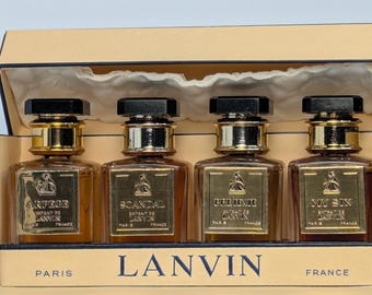 c1969 Lanvin 4-Extrait Coffret - Arpège; Scandalo; Pretesto; Il mio peccato / Mai stato aperto / NVOS