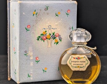 c1965 Houbigant Quelques Fleurs "Some Flowers", flacone da 0,25 fl oz [7,5 ml], Parfum Extrait, formula del 1913, Parigi, Francia