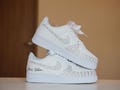 Custom Pearl Bridal Sneakers – Personalized Wedding Sneakers With Crystals, Luxury White Gift For Bride product logo