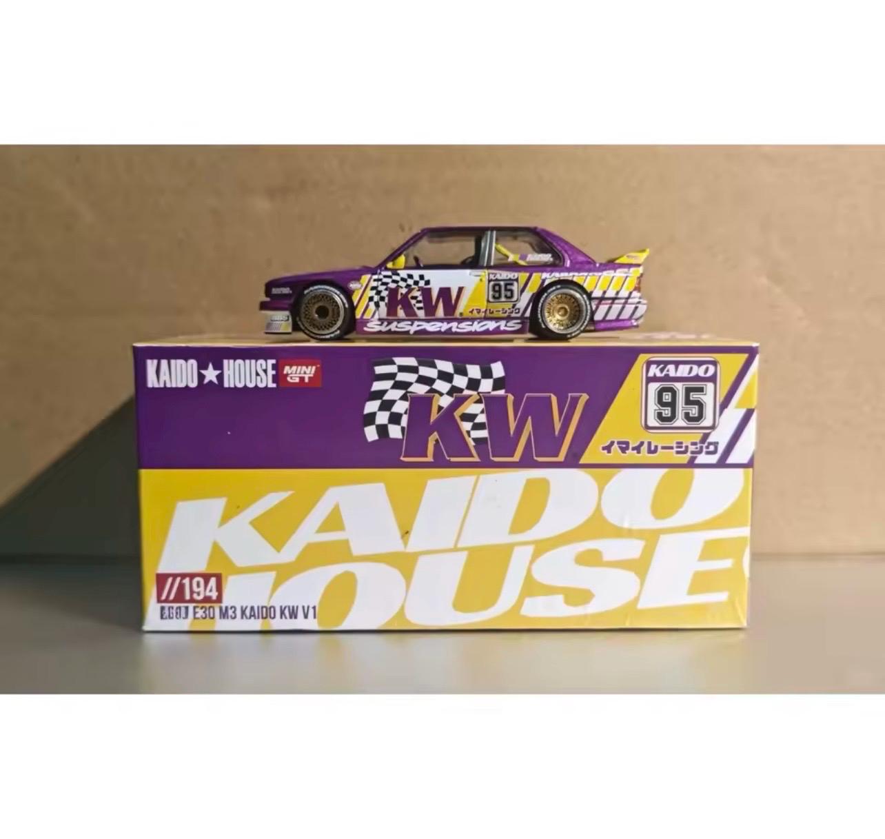 Kaido House X Mini GT – BMW E30 M3 “KW Suspensions” Edition – 1:64