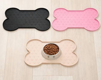 Silicone Dog Bowl Mat Paw Print Waterproof Pet Food Mat Cat & Dog Feeding Mat Easy To Clean Dog Bowl Mat Pet Supplies Cat Mat Dog Placemat