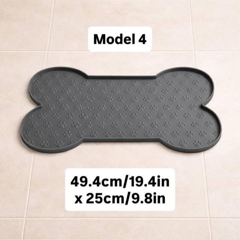 Silicone Dog Bowl Mat Paw Print Waterproof Pet Food Mat Cat & Dog Feeding Mat Easy To Clean Dog Bowl Mat Pet Supplies Cat Mat Dog Placemat Model 4