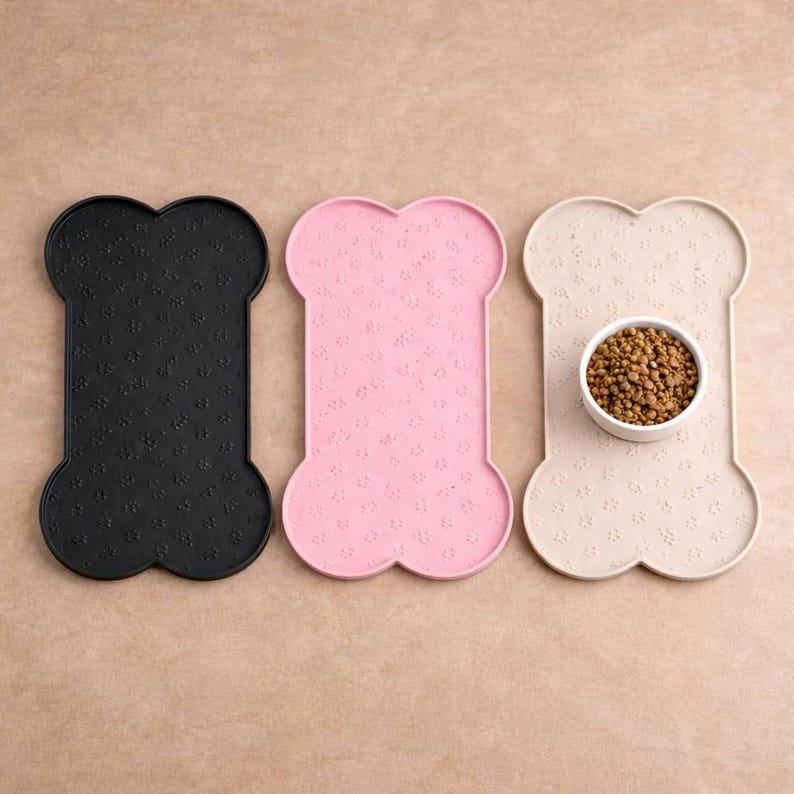 Silicone Dog Bowl Mat Paw Print Waterproof Pet Food Mat Cat & Dog Feeding Mat Easy To Clean Dog Bowl Mat Pet Supplies Cat Mat Dog Placemat image 12