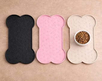 Tappetino in silicone per ciotola per cani con impronta di zampa, impermeabile, per ciotola per animali domestici, tappetino per l'alimentazione degli animali, facile da pulire, accessori per animali domestici, tappetino colorato per cibo per cani