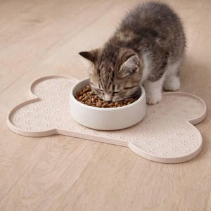Silicone Dog Bowl Mat Paw Print Waterproof Pet Food Mat Cat & Dog Feeding Mat Easy To Clean Dog Bowl Mat Pet Supplies Cat Mat Dog Placemat image 11