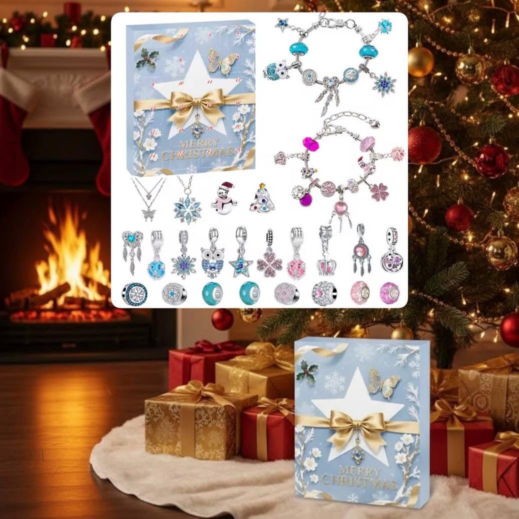 Calendrier De L'Avent 2025 Bijoux En Cristaux & Pierres Naturelles - 24 Surprises Pour Femmes Et Ados