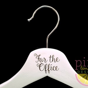 Laser Engraved White Wood Hanger For the Office Professional New Job Interview Graduation Gift Clothing Hanger Closet Organization