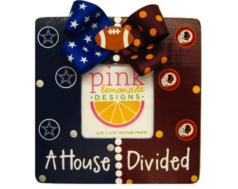 A House Divided Picture Frame Custom for ANY Football Teams