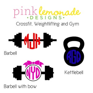 Crossfit Monogram decal, Weightlifting Monogram Vinyl Decal, Kettlebell Monogram Decal, YETI decal