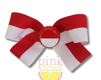 Indonesia Monaco Flag Ribbon Patriotic Football Futbol Soccer Indonesian Monocan Monegasque Girls Hair Bow Clip Red White Stripe