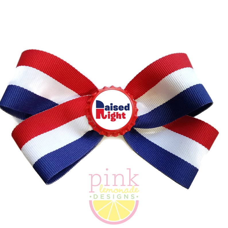 For the Littlest Republican A GOP Hair Bow USA Flag Ribbon image 4