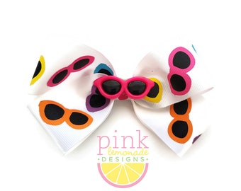 Sunglasses Sunny Summer Vacation Beachy Florida Hawaii Beach Girls Hair Bow Hair Clip